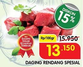 Promo Harga Daging Rendang Sapi per 100 gr - Superindo