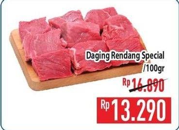 Promo Harga Daging Rendang Sapi Spesial per 100 gr - Hypermart