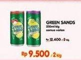 Promo Harga GREEN SANDS Minuman Soda All Variants per 2 kaleng 250 ml - Indomaret