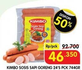 Promo Harga Kimbo Sosis Sapi Goreng 744 gr - Superindo