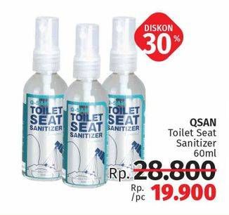 Promo Harga Q-SAN Toilet Seat Sanitizer 60 ml - LotteMart