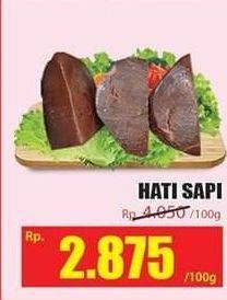 Promo Harga Beef Liver (Hati Sapi) per 100 gr - Hari Hari