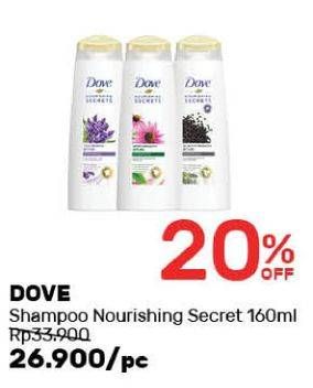 Promo Harga DOVE Shampoo Nourishing Secrets 160 ml - Guardian