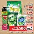 Promo Harga Rinso Anti Noda + Sunlight + Super Pell + Baygon Insektisida Spray  - LotteMart