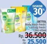 Promo Harga DETTOL Body Wash Cool, Lasting Fresh, Fresh 410 ml - LotteMart