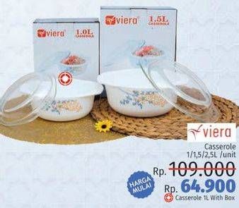 Promo Harga VIERA Casserole with Colour Box 1000 ml - LotteMart