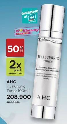 Promo Harga AHC Hyaluronic Toner 100 ml - Watsons