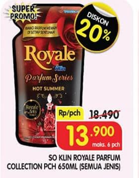 Promo Harga So Klin Royale Parfum Collection All Variants 650 ml - Superindo