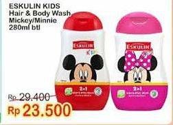 Promo Harga Eskulin Kids Hair & Body Wash Clean Smooth, Natural Smooth, Soft Protect 280 ml - Indomaret