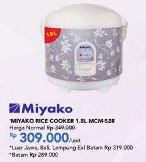 Promo Harga MIYAKO MCM 528 | Magic Com  - Carrefour