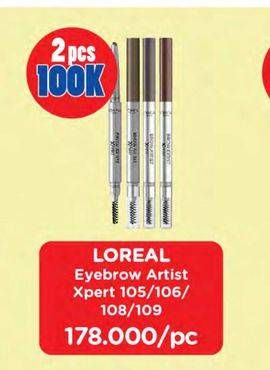 Promo Harga LOREAL Brow Artist Xpert 105, 106, 108, 109  - Watsons