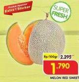 Promo Harga Melon Red Sweet per 100 gr - Superindo