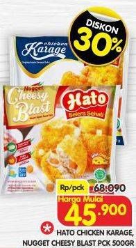 Promo Harga HATO Chicken Karage, Nugget Cheest Blast Pck 500gr  - Superindo