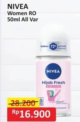 Promo Harga Nivea Deo Roll On All Variants 50 ml - Alfamart
