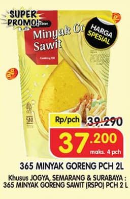 Promo Harga 365 Minyak Goreng 2000 ml - Superindo