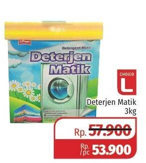 Promo Harga CHOICE L Detergent Matic 3 kg - Lotte Grosir
