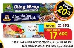 Promo Harga 365 Cling Wrap/365 Aluminium Foil/365 Zipper Box  - Superindo