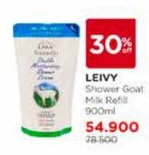 Promo Harga LEIVY Goat Milk Shower Cream 900 ml - Watsons