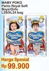 Promo Harga Mamy Poko Pants Royal Soft L28, XL24  - Indomaret