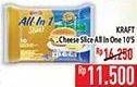 Promo Harga KRAFT All In 1 Slices 167 gr - Hypermart