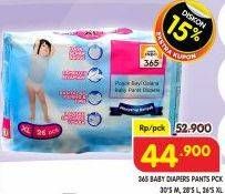 Promo Harga 365 Baby Diapers M30, XL26, L28 26 pcs - Superindo