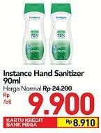 Promo Harga INSTANCE Hand Sanitizer Liquid Spray 90 ml - Carrefour