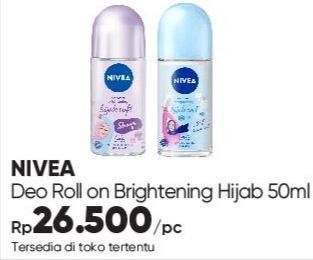 Promo Harga Nivea Deo Roll On Bright Hijab Soft, Brightening Hijab Cool 50 ml - Guardian