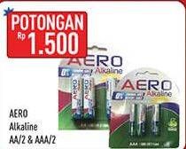 Promo Harga AERO Alkaline Battery AA, AAA 3 pcs - Hypermart