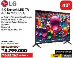 Promo Harga LG 43UA7550PSA  - COURTS