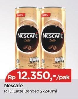Promo Harga Nescafe Ready to Drink Latte 240 ml - TIP TOP