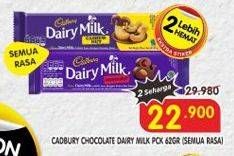 Promo Harga CADBURY Dairy Milk All Variants 62 gr - Superindo