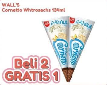 Promo Harga Walls Cornetto White Chocolate Milky Cheese 134 ml - Alfamart