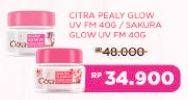 Promo Harga Citra Facial Moisturizer Pearly White UV, Sakura Glow UV 40 gr - Alfamart
