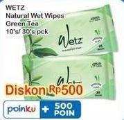Promo Harga Wetz Tisu Basah Green Tea 10 pcs - Indomaret