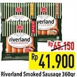 Promo Harga Riverland Sausage Umami Smoked, Smoked Cheddar, Smoky Black Pepper, Smoked Arabiki Beef Cheddar, Smoked Arabiki Beef, Skinless Smoked Wiernes Cocktail, Mini Smoked Chicken Cheese 360 gr - Hypermart