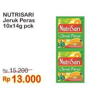 Promo Harga Nutrisari Powder Drink Jeruk Peras per 10 sachet 14 gr - Indomaret