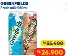 Promo Harga Greenfields Fresh Milk 950 ml - Hypermart