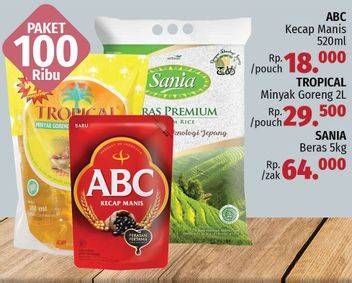 Promo Harga Paket 100rb (ABC Kecap + Tropical Minyak Goreng + Sania Beras)  - LotteMart