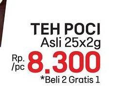 Promo Harga Cap Poci Teh Celup Asli per 25 pcs 2 gr - LotteMart