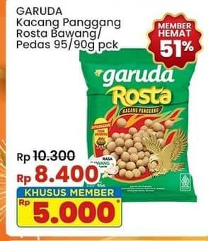 Promo Harga Garuda Rosta Kacang Panggang Pedas, Rasa Bawang 70 gr - Indomaret