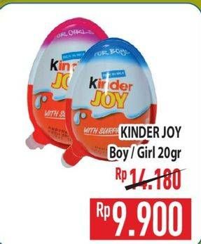 Promo Harga Kinder Joy Chocolate Crispy Boys, Girls 20 gr - Hypermart