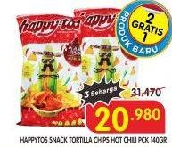 Promo Harga HAPPY TOS Tortilla Chips Hot Chili 140 gr - Superindo