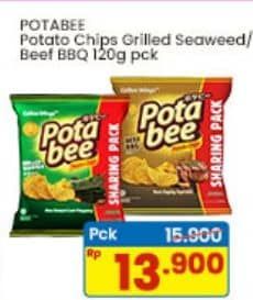 Promo Harga Potabee Snack Potato Chips Grilled Seaweed, BBQ Beef 120 gr - Indomaret