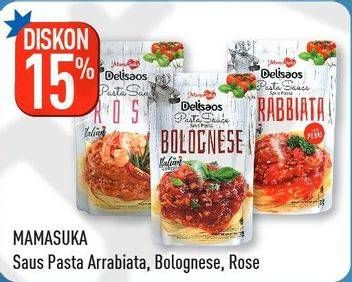 Promo Harga MAMASUKA Delisaos Saus Pasta Arrabbiata, Bolognese, Rose  - Hypermart