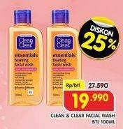 Promo Harga Clean & Clear Facial Wash 100 ml - Superindo