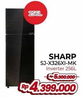 Promo Harga Sharp SJ-X326XI-MK Inverter 256 L  - Yogya