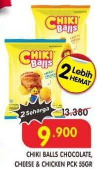 Promo Harga Chiki Balls Chicken Snack Chocolate/Cheese/Chicken  - Superindo