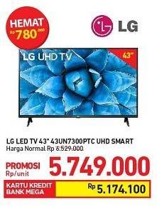 Promo Harga LG 43UN7300PTC | 43 inci 4K Smart UHD TV  - Carrefour