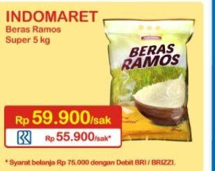 Promo Harga Indomaret Beras Ramos Super 5 kg - Indomaret