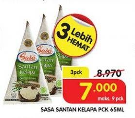 Promo Harga SASA Santan Cair per 3 pcs 65 ml - Superindo